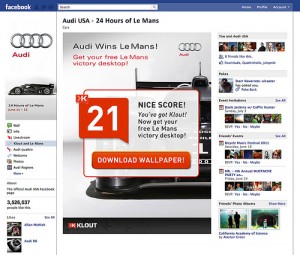 Misura il tuo Klout Score e ottieni un Wallpaper da Audi